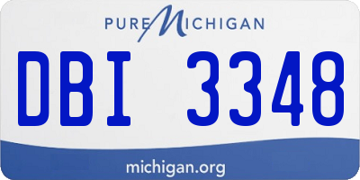 MI license plate DBI3348