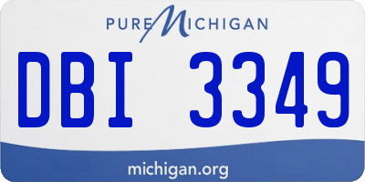 MI license plate DBI3349