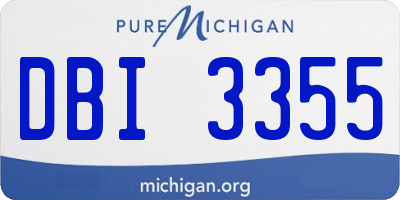 MI license plate DBI3355
