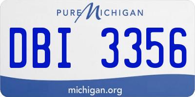 MI license plate DBI3356