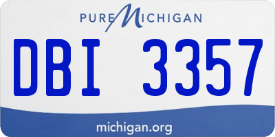 MI license plate DBI3357