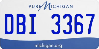 MI license plate DBI3367