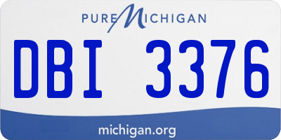 MI license plate DBI3376