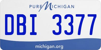 MI license plate DBI3377