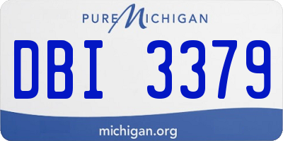 MI license plate DBI3379