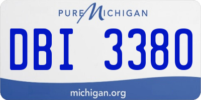 MI license plate DBI3380
