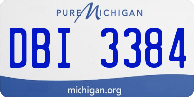MI license plate DBI3384