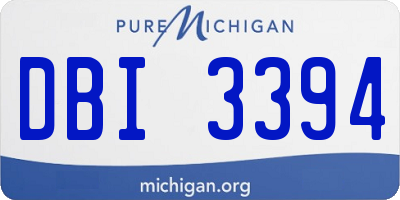 MI license plate DBI3394