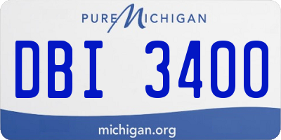 MI license plate DBI3400