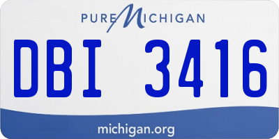MI license plate DBI3416