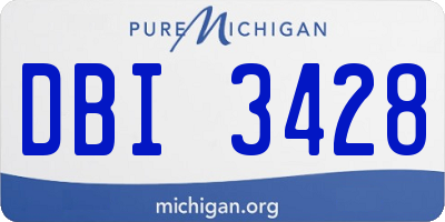 MI license plate DBI3428