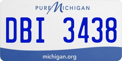 MI license plate DBI3438