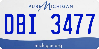 MI license plate DBI3477