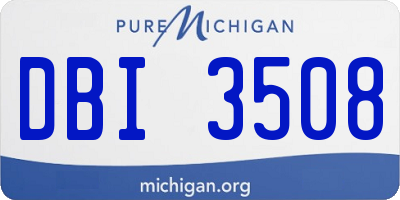MI license plate DBI3508