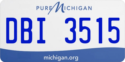 MI license plate DBI3515