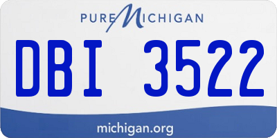 MI license plate DBI3522