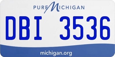 MI license plate DBI3536