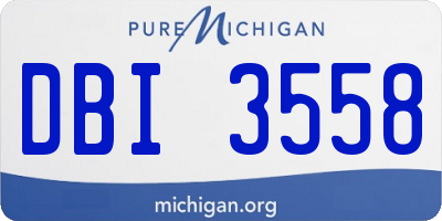 MI license plate DBI3558