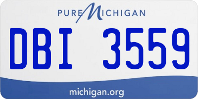 MI license plate DBI3559