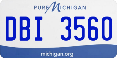 MI license plate DBI3560