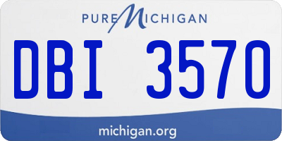 MI license plate DBI3570