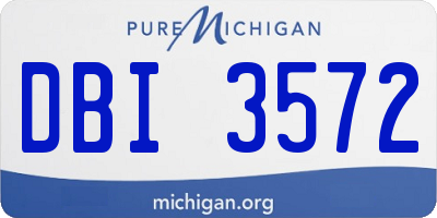 MI license plate DBI3572