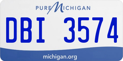 MI license plate DBI3574