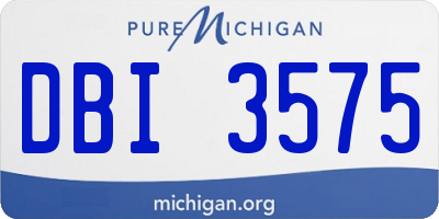 MI license plate DBI3575