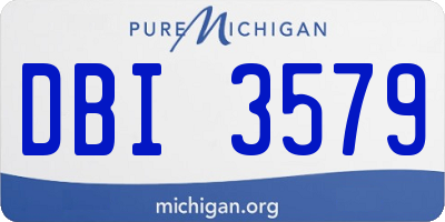 MI license plate DBI3579