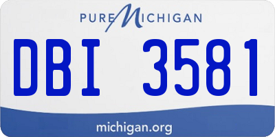 MI license plate DBI3581