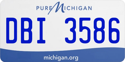 MI license plate DBI3586