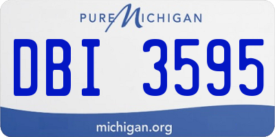 MI license plate DBI3595