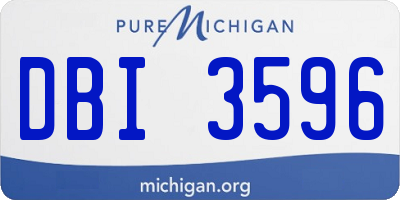 MI license plate DBI3596