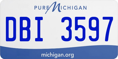 MI license plate DBI3597