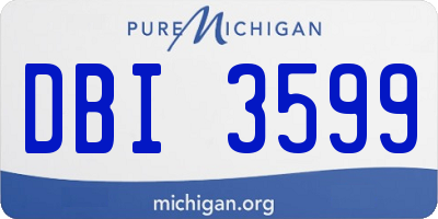 MI license plate DBI3599