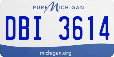 MI license plate DBI3614