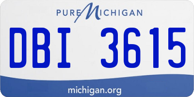 MI license plate DBI3615