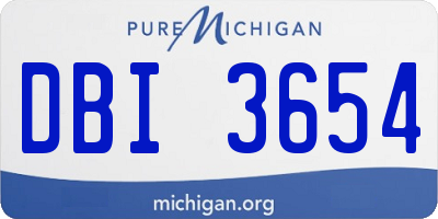 MI license plate DBI3654