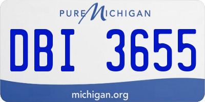MI license plate DBI3655