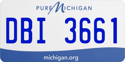 MI license plate DBI3661