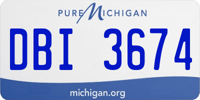 MI license plate DBI3674
