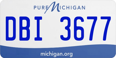 MI license plate DBI3677