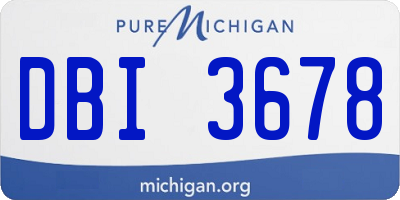 MI license plate DBI3678