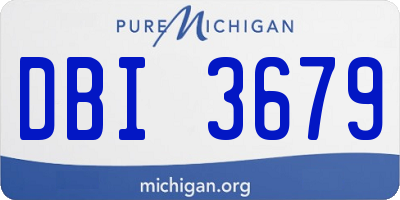 MI license plate DBI3679