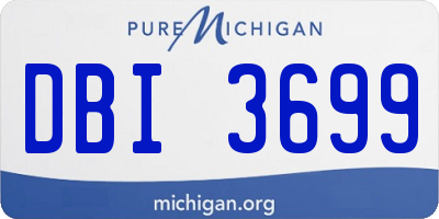 MI license plate DBI3699