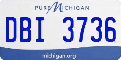 MI license plate DBI3736