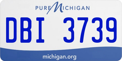 MI license plate DBI3739