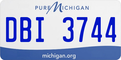 MI license plate DBI3744