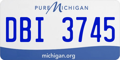 MI license plate DBI3745