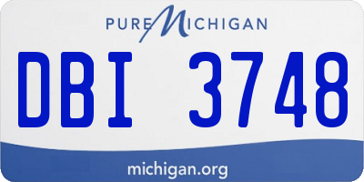 MI license plate DBI3748